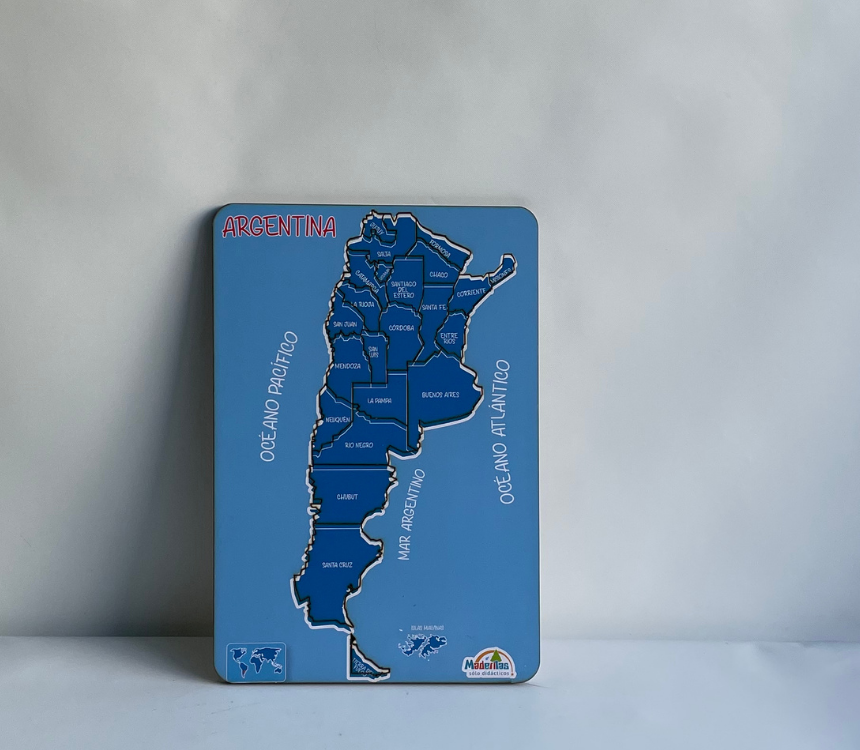 LIBRO MAPA DE ARGENTINA GRANDE - MADERITAS