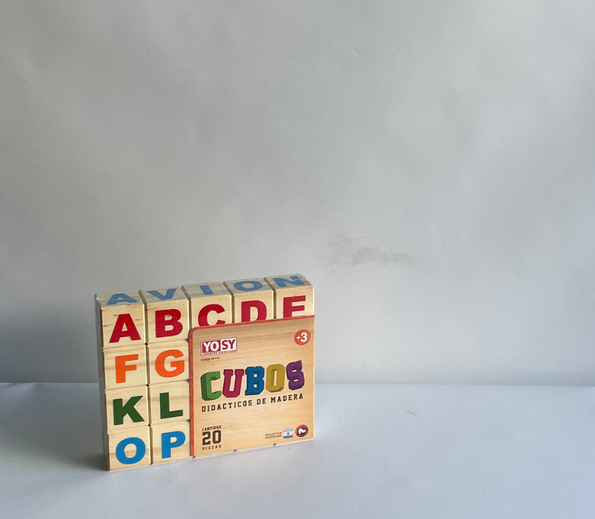 LIBRO CUBOS CON LETRAS X20 - MADERITAS
