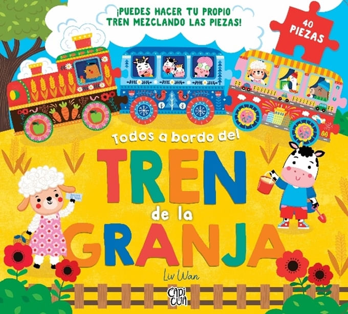TODOS A BORDO DEL TREN DE LA GRANJA - 40 PIEZAS -