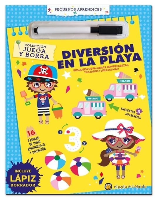 DIVERSION EN LA PLAYA - JUEGA Y BORRA - INCLUYE LA