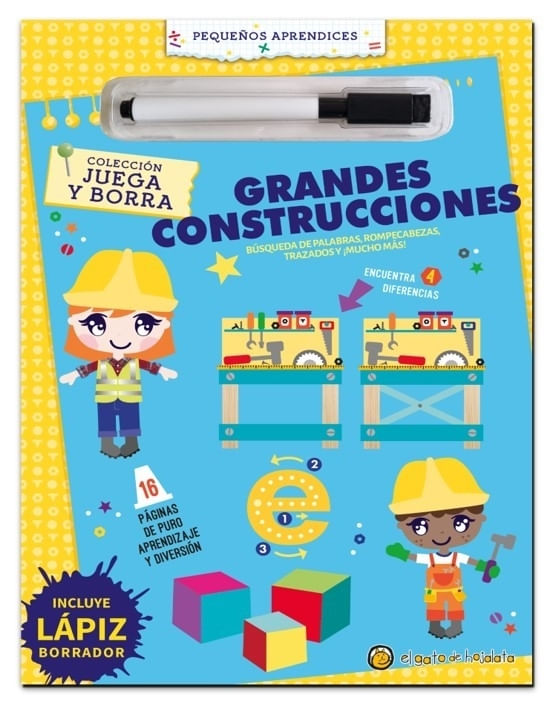 GRANDES CONSTRUCCIONES - JUEGA Y BORRA - INCLUYE L