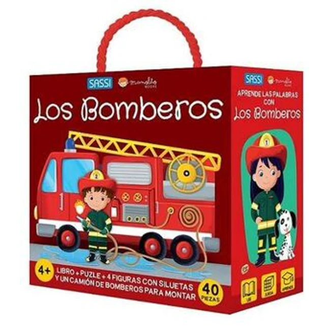 BOMBEROS - LIBRO+PUZZLE+10 FIGURAS - MB