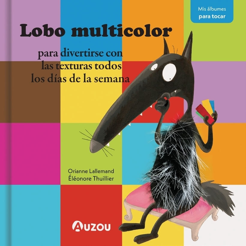 LOBO MULTICOLOR CON TEXTURAS