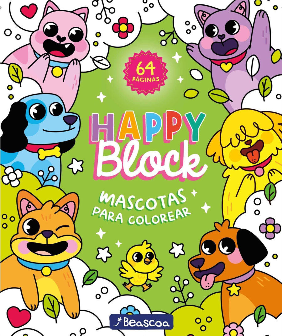 BLOCK PARA COLOREAR - MASCOTAS