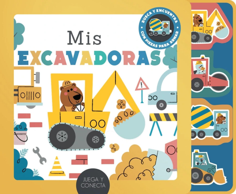 MIS EXCAVADORAS - JUEGA Y CONECTA - CARTONE